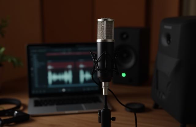 Configuração de gravação de podcast